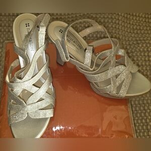 Delma Silver Sparkle Heels